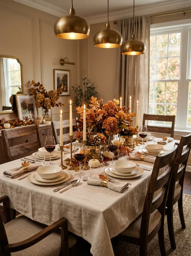 elegant autumn dining glow fall decor idea for your home 2026