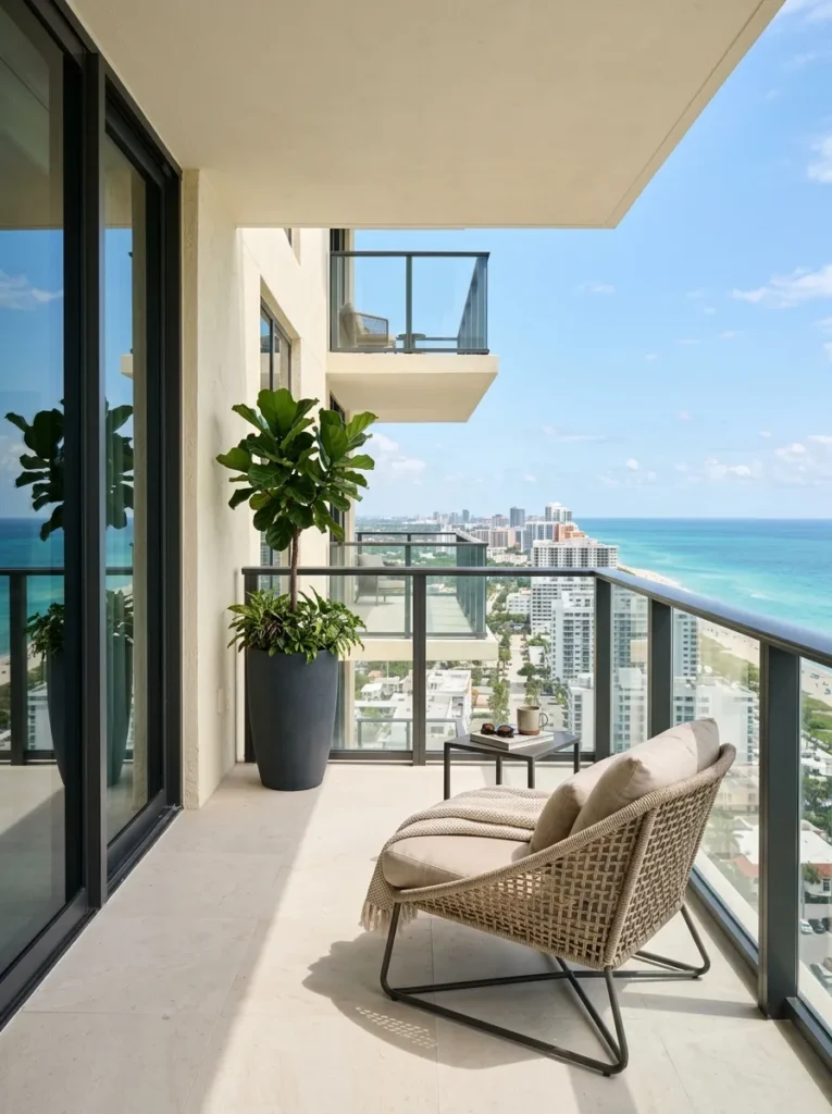 glass panel railing balcony grill design idea 2026