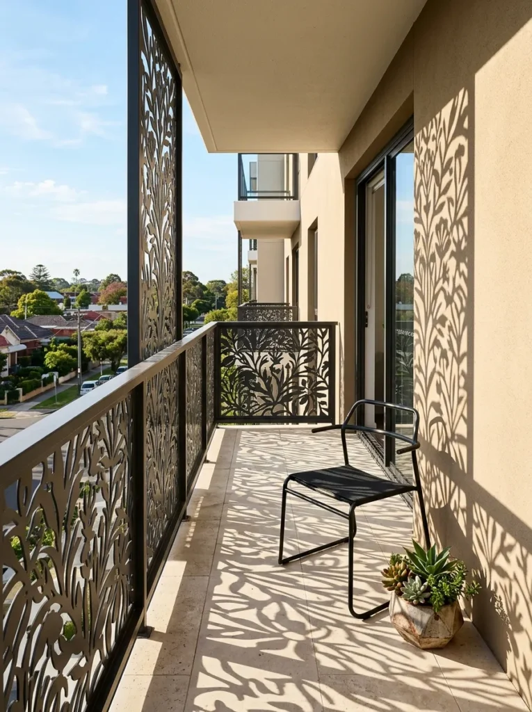 laser cut pattern grill balcony grill design idea modern