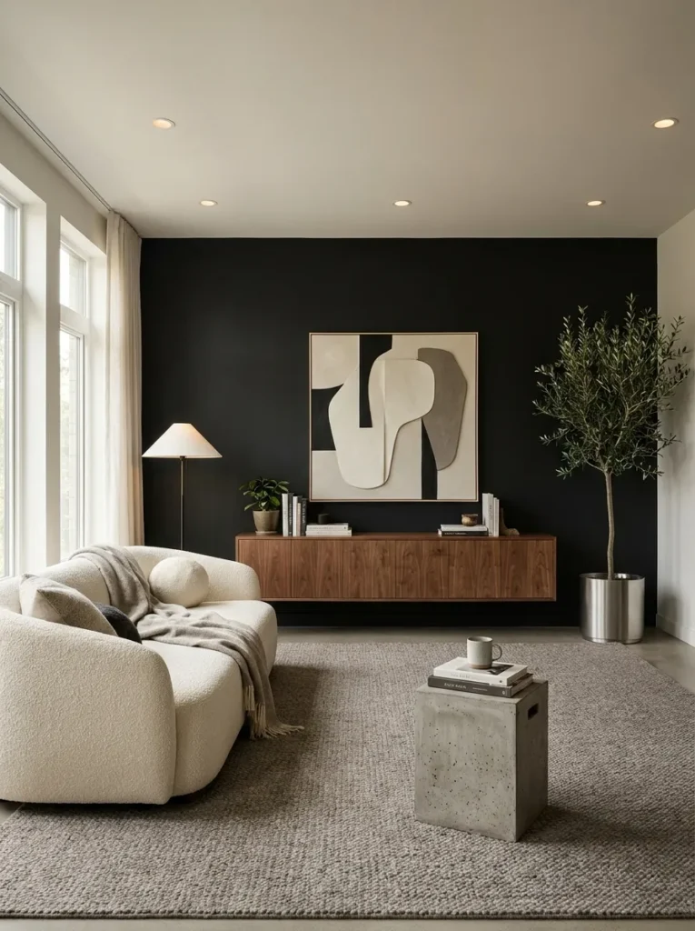 modern black accent walls for contemporary homes 2026
