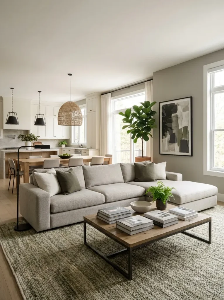 open plan sectional layout corner sofa design modern