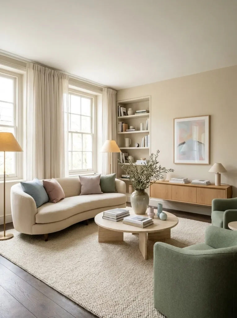 pastel spring living room decor ideas 2026 for soft space