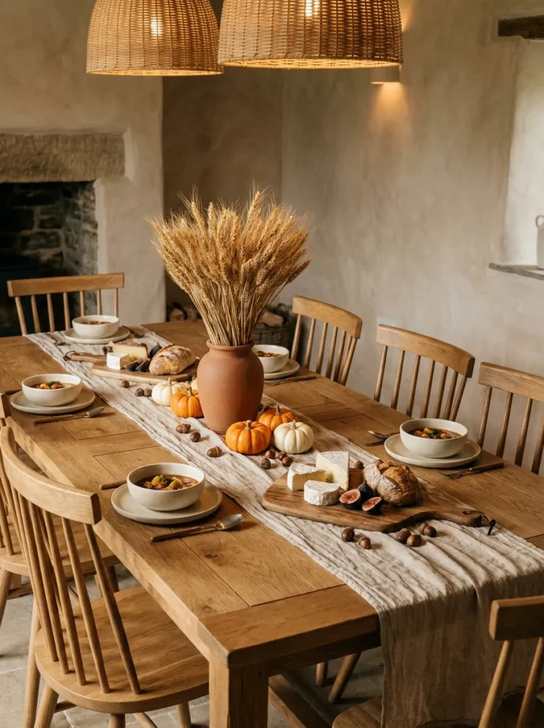 rustic dining table runner fall decor idea for your home 2026