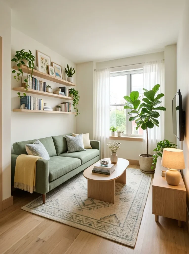 small space spring living room decor ideas 2026