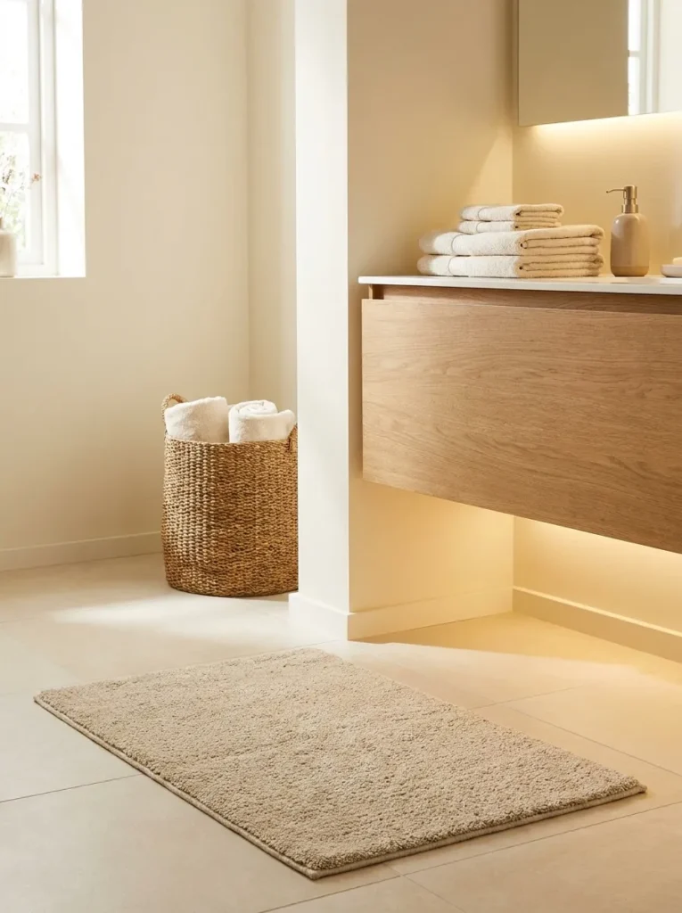 soft bathroom rugs cozy bathroom idea 2026