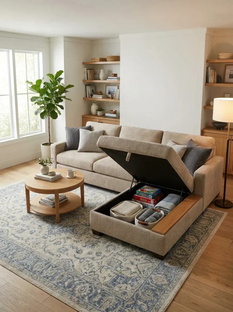 storage chaise sectional corner sofa design modern