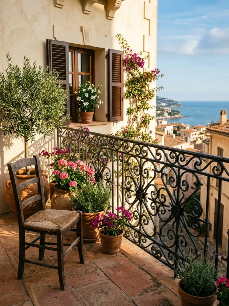 wrought iron scrollwork balcony grill design idea 2026