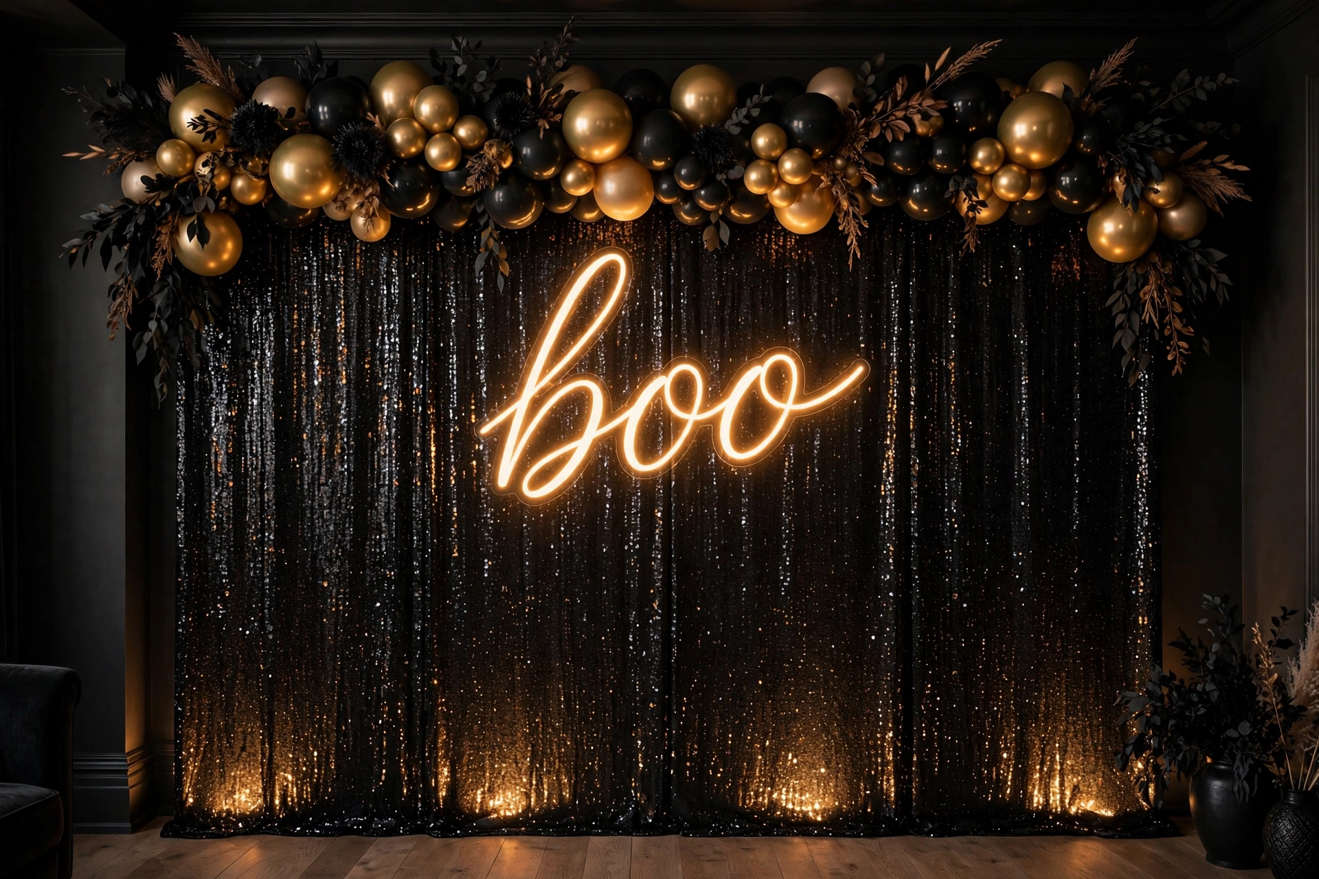 Halloween party backdrop wall