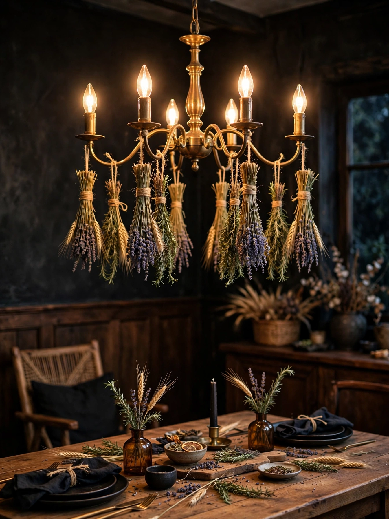 13 halloween room decor ideas 2026 witch herb chandeliers