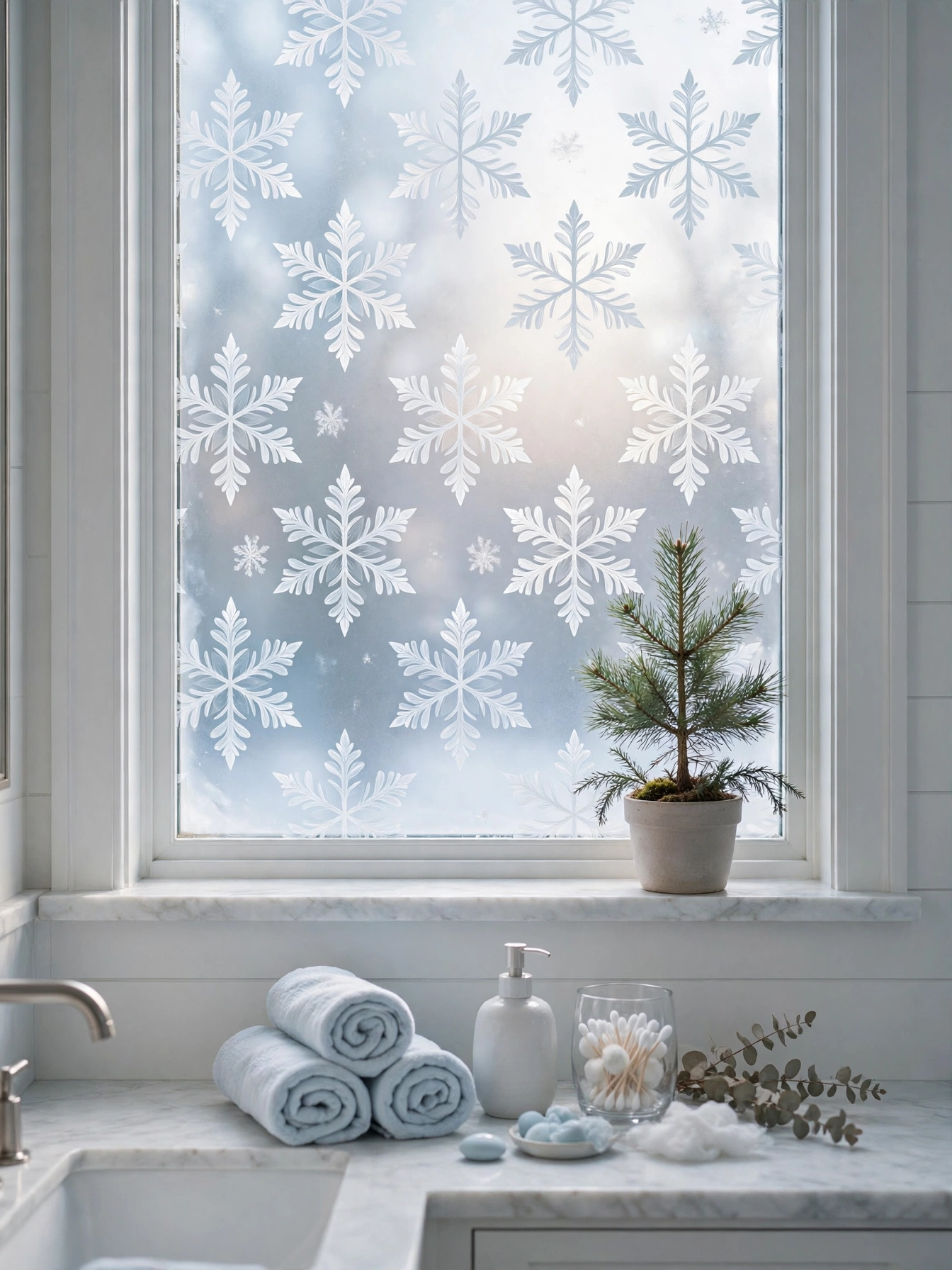 A buffalo plaid shower curtain with matching red towels in a farmhouse bathroom, a coordinated set from these christmas bathroom decor ideas 2026