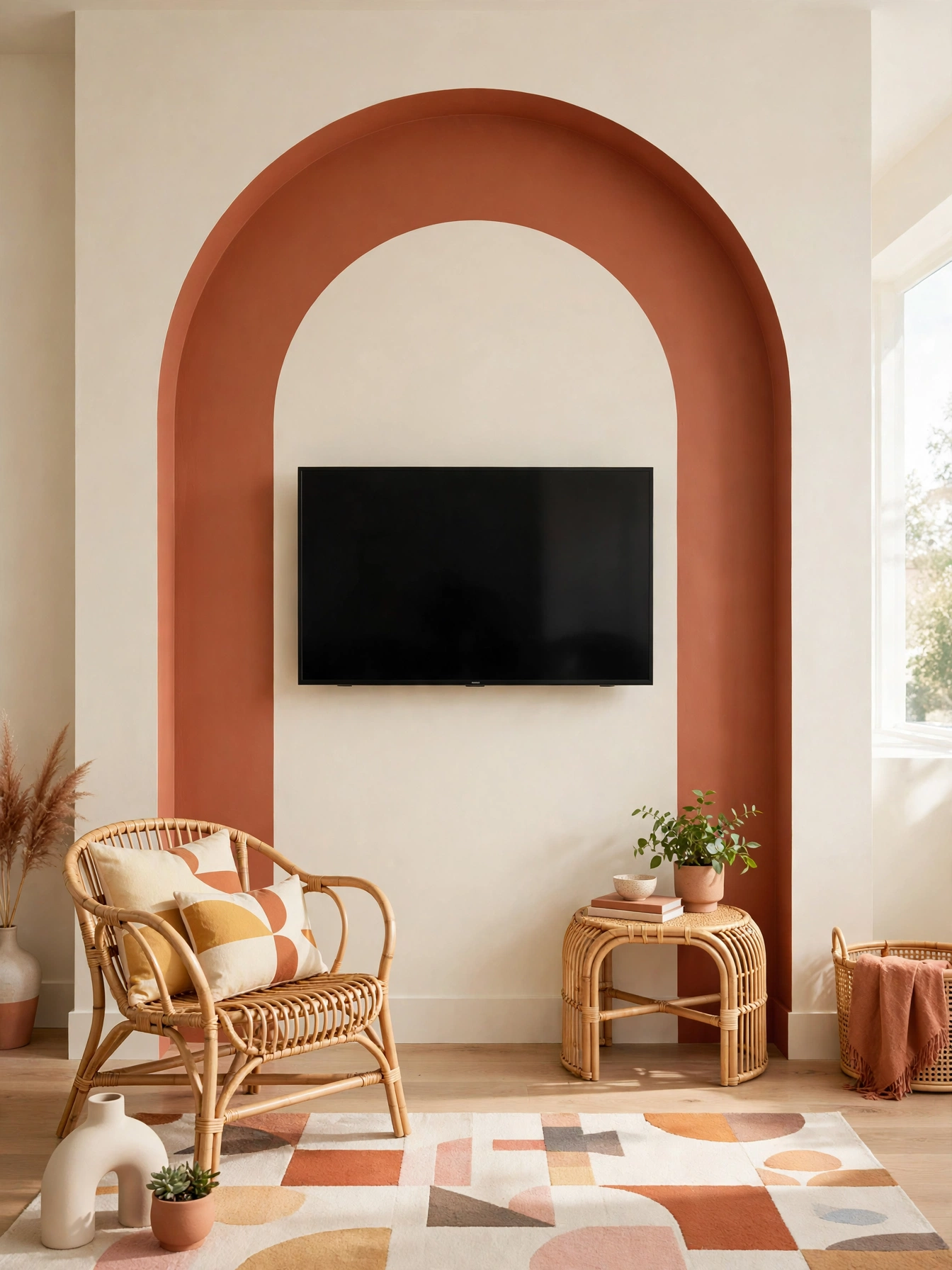 TV centered between two tall white bookcases filled with books, stately tv wall ideas